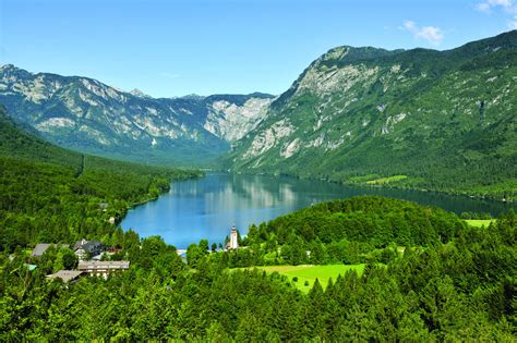 Lake Bohinj in Slovenia, Gorenjska, Slovenian Alps