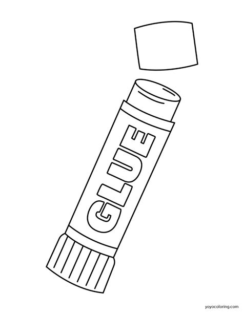 Glue stick Coloring Pages ᗎ Printable Painting Template