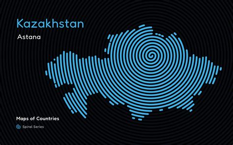 Creative Map Of Kazakhstan Political Map Astana Capital World