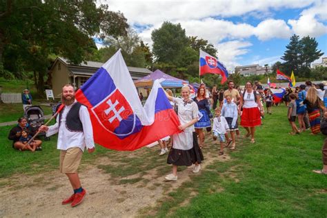 Slovakian People and Flag at Multicultural Festival Editorial Photo - Image of european, culture ...