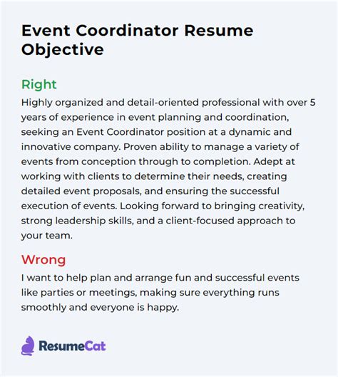 Top Event Coordinator Resume Objective Examples