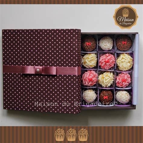 Caixa Presente 16 Brigadeiros Gourmet Maison Du Brigadeiro Elo7