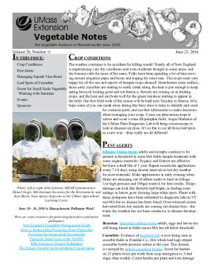 Fillable Online Ag Umass Field Notes Continued Dry Conditions Affect