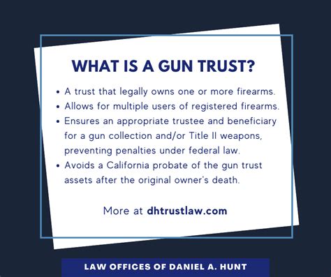 What Is A Gun Trust In California • Law Offices Of Daniel Hunt