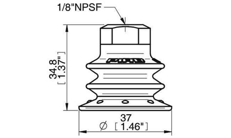 Piab Sugekop BX35P Polyuretan 30 60 1 8 NPSF Indv Filter Disk