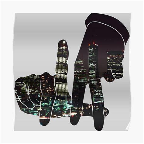 La Hands Of The City Poster By Samuelmolina Redbubble