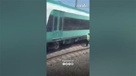 Se Descarrila Convoy Del Tren Maya En Tixkokob Yucatán Youtube