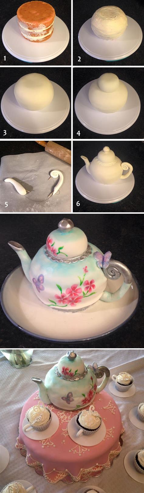 Teapot Cake Tutorial Tea Party Birthday Party Teapot Cake Cake Decorating Painted Cakes