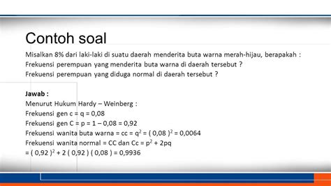 Soal Hardy Weinberg