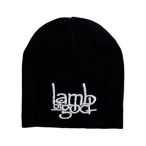 Lamb Of God Logo Black Beanie Twisted Thread Nz