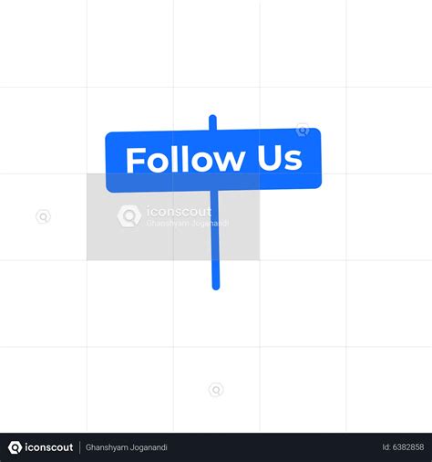 Follow Us Sign Board Animated Icon download in JSON, LOTTIE or MP4 format