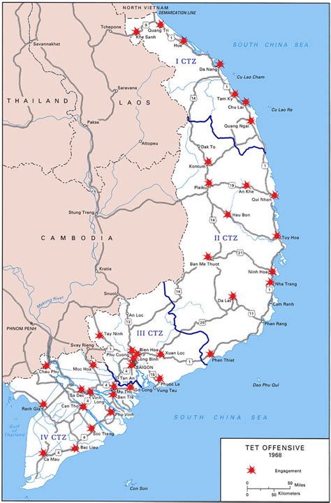 Map Of South Vietnam 1968 - Maping Resources