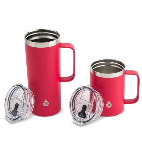 Tal Stainless Steel Mountaineer Coffee Mug 2 Pack 20 Fl Oz And 12 Fl