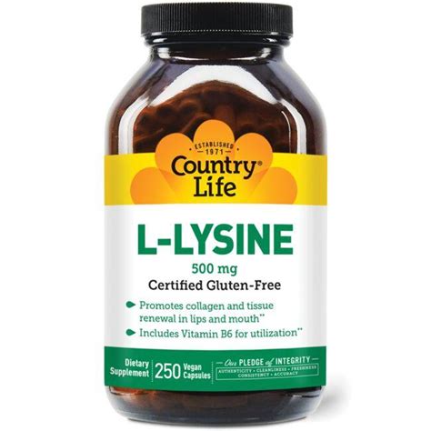 Country Life L Lysine Mg Vegan Caps Swanson