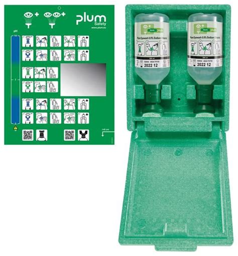 Plum Saline Eye Wash Station Box Seton