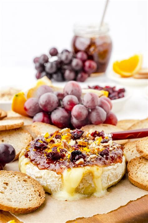 Baked Brie With Fig Jam Cranberries An Easy Elegant Appetizer