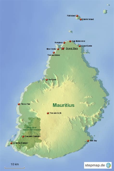 Stepmap Mauritius Landkarte F R Afrika