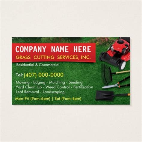 Landscaping Lawn Care Mower Business Card Template Zazzle Artofit