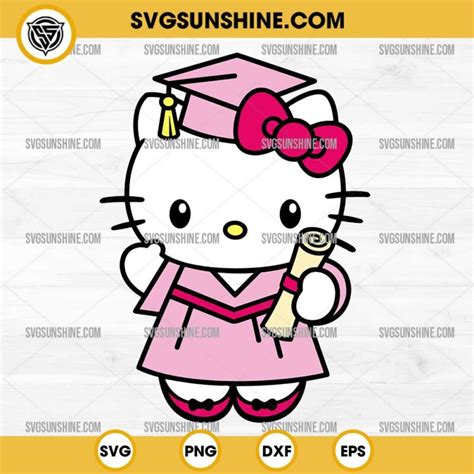 Pink Hello Kitty Graduation Cap Svg Hello Kitty Senior Svg