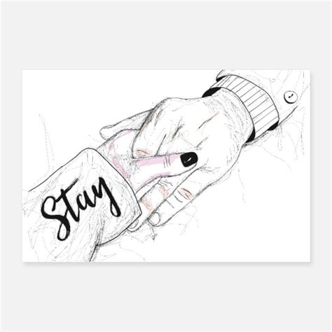 'Stay - Don't Leave Me' Poster | Spreadshirt | Easy love drawings ...