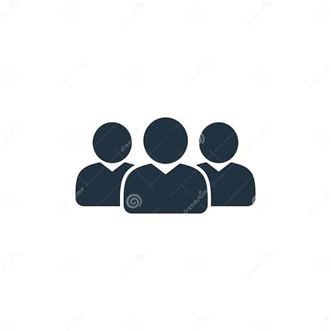 Group Of People Icon In Trendy Flat Style Isolated On White Background