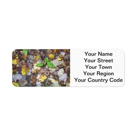 Forest Leaves Custom Return Address Label Zazzle