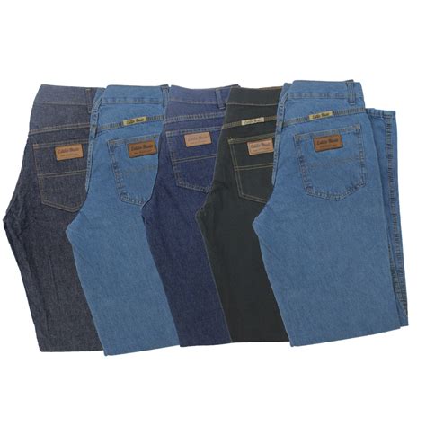 Kit 5 Calças Jeans Masculina Tradicional Reta Básica Trabalho