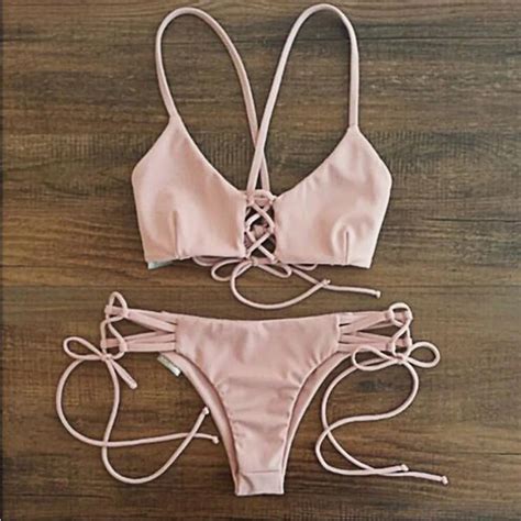 Sexy Brazilian Bikini Criss Cross Bikini Brazilian Bandage Swimsuit