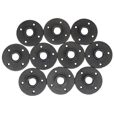 1 in. Black Malleable Iron Threaded Floor Flange-521-605HN - The Home Depot