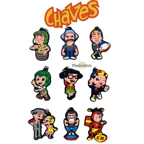 Chaveiro Turma Do Chaves Chiquinha Kiko Seu Madruga Emborrachado