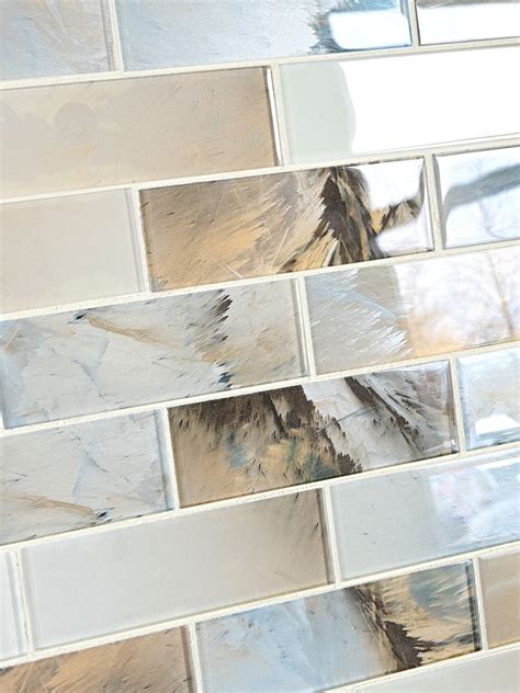 Blue & Brown Subway Glass Backsplash Tile - Unique Colors