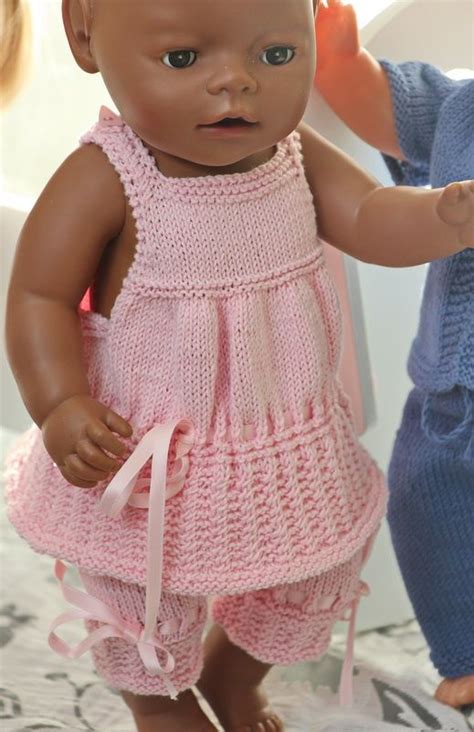 Baby Dolls Clothes Knitting Patterns Baby Born Knitted Doll