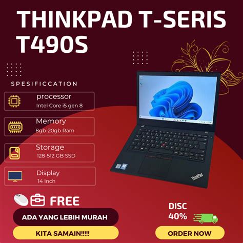 Jual Laptop Lenovo Thinkpad X T S T S Core I Gen Laptop Slim