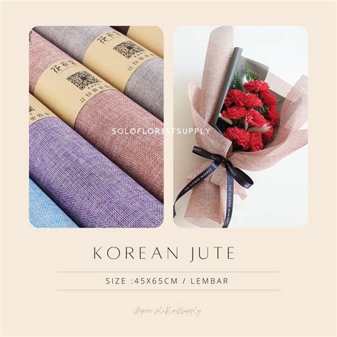 Jual Termurah Flower Wrapping Paper Jute Korea Karung Goni Mesh