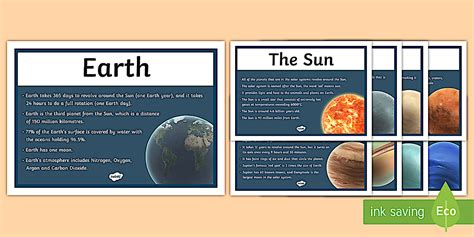 Editable KS2 Planets Fact Posters Professor Feito Twinkl