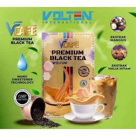 Volten Vcafe Premium Black Tea Volten Black Tea Original Ekstrak Halia