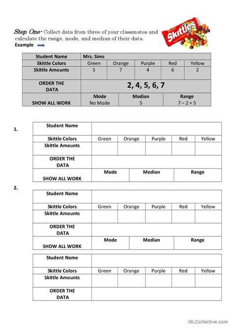 Skittles Math English Esl Worksheets Pdf Doc