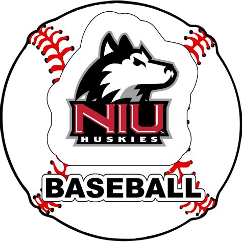 Northern Illinois Huskies 4 Inch Round Baseball Vinyl Decal Sticker