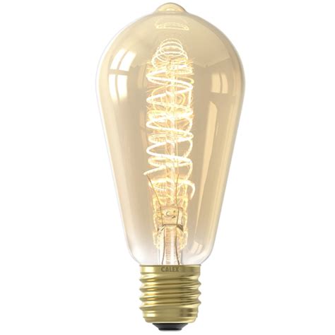 Calex Led Lamp E27 Edison St64 Filament Goud 2100k Dimbaar 5