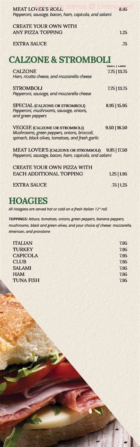 Online Menu Of Anthonys Pizza Inwood Restaurant Inwood West