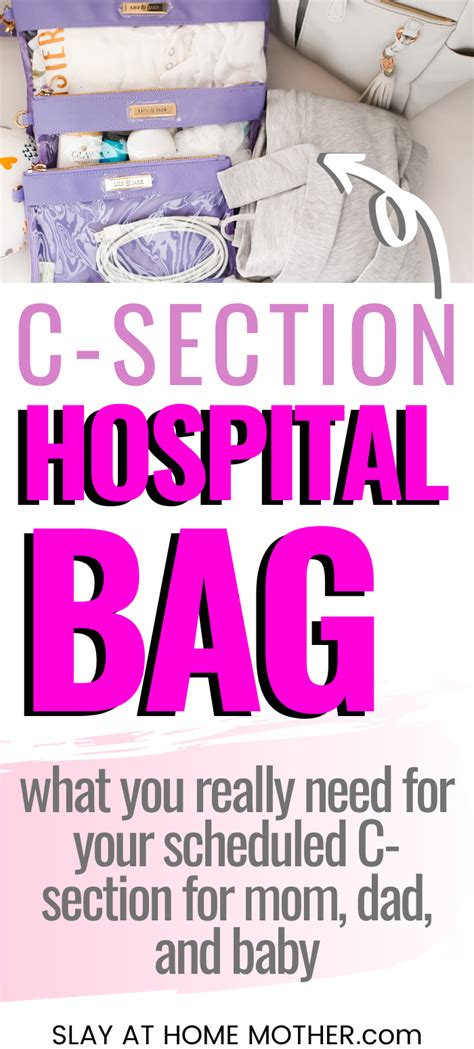 Scheduled C-Section Hospital Bag Checklist | Hospital bag, Csection ...