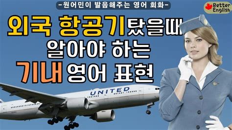 기내에서 떨지 않고 외국인 승무원과 대화하기 원어민이 알려주는 영어회화 표현 외국항공기 탈때 꼭 알아야하는 기내 영어