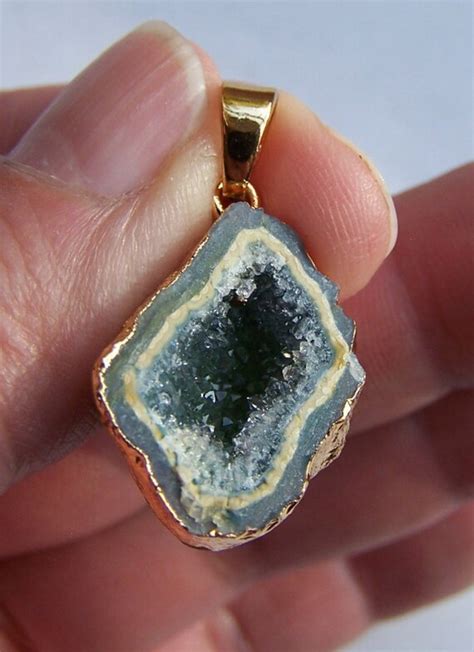 Thunder Egg Geode Druzy with Electroplating Approx. 30x15x15mm