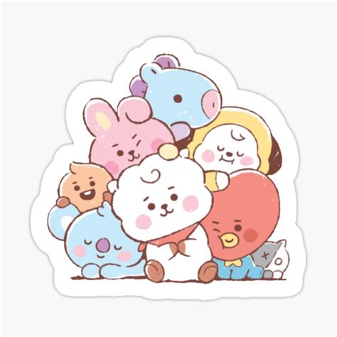 Bt21 Character Stickers | Redbubble