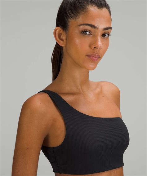 Lululemon Ribbed Nulu Asymmetrical Yoga Bra Light Support A B Cup