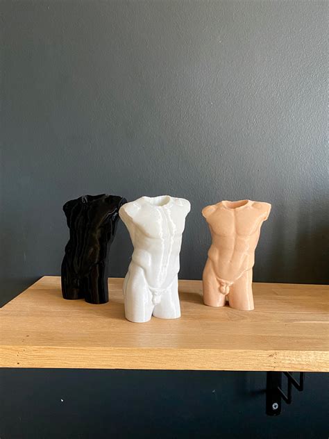 Man Body Planter Nude Male Body Vase Flower Pot Ornaments Naked Man 3D Print Figures Home