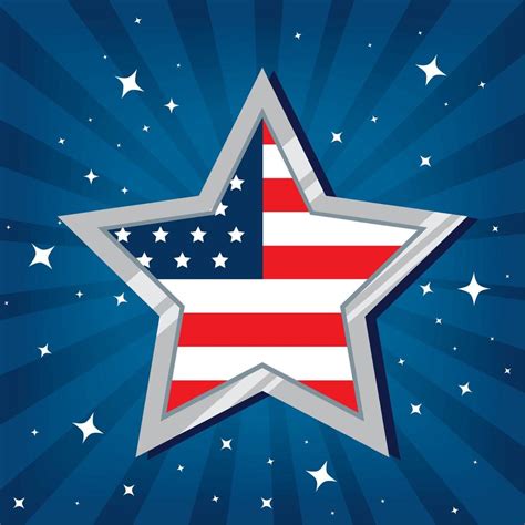 usa flag in star 12593010 Vector Art at Vecteezy