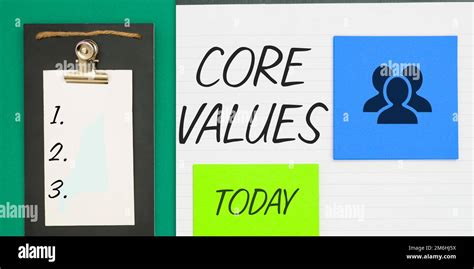 Inspiration Showing Sign Core Values Business Approach Belief Person