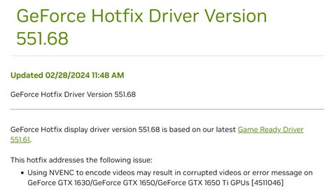 NVIDIA GeForce GTX 16 Series NVENC Issues Fixed With Hotfix Driver