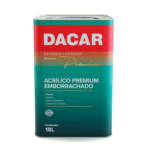 Tinta Acrílica Dacar Emborrachado Premium Fosco 18L Eldorado Material